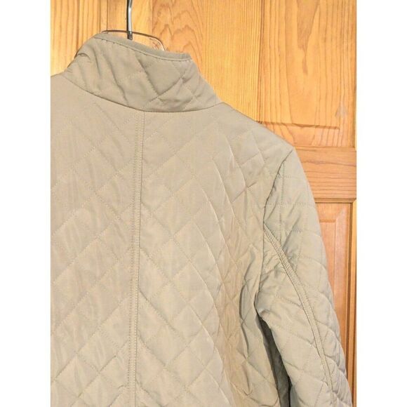 Telluride Snap Front Tan Diamond Quilted Jacket Women's Size Medium - Picture 12 of 14